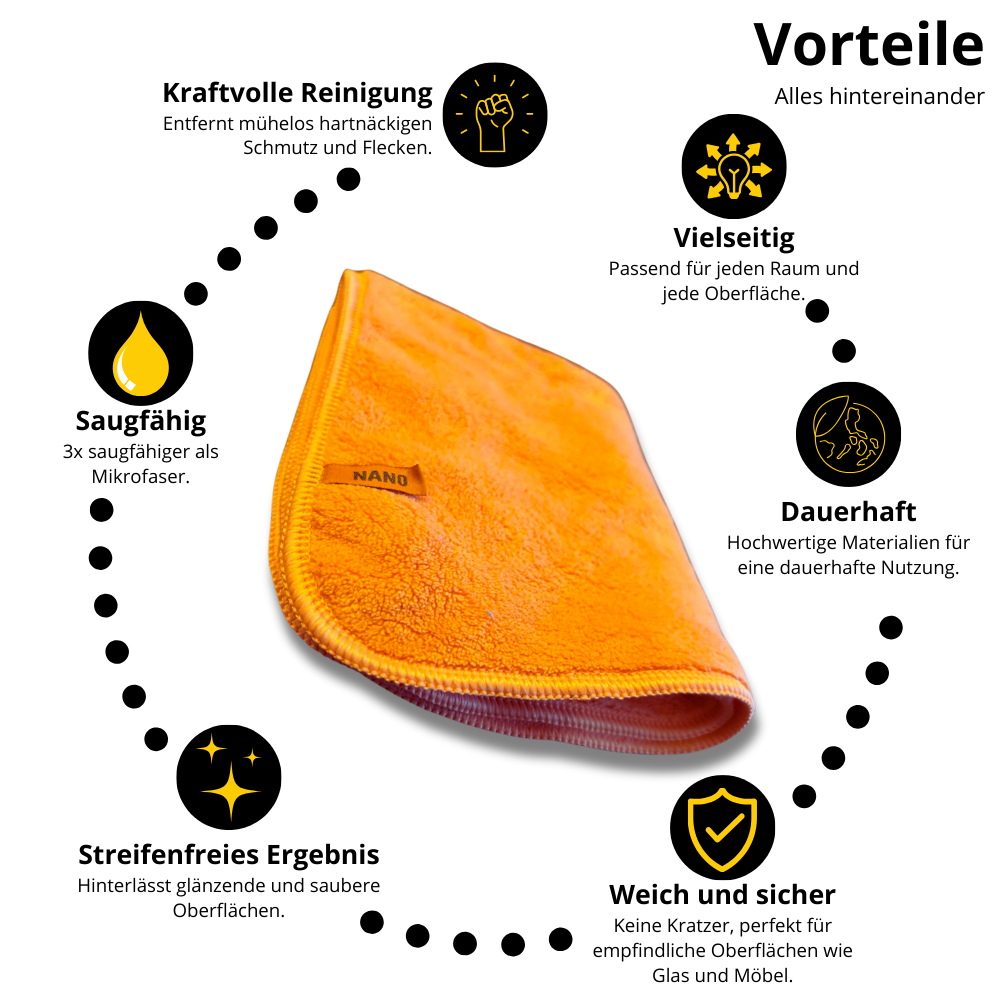 Reinigungstücher - Orange, 10 Stück