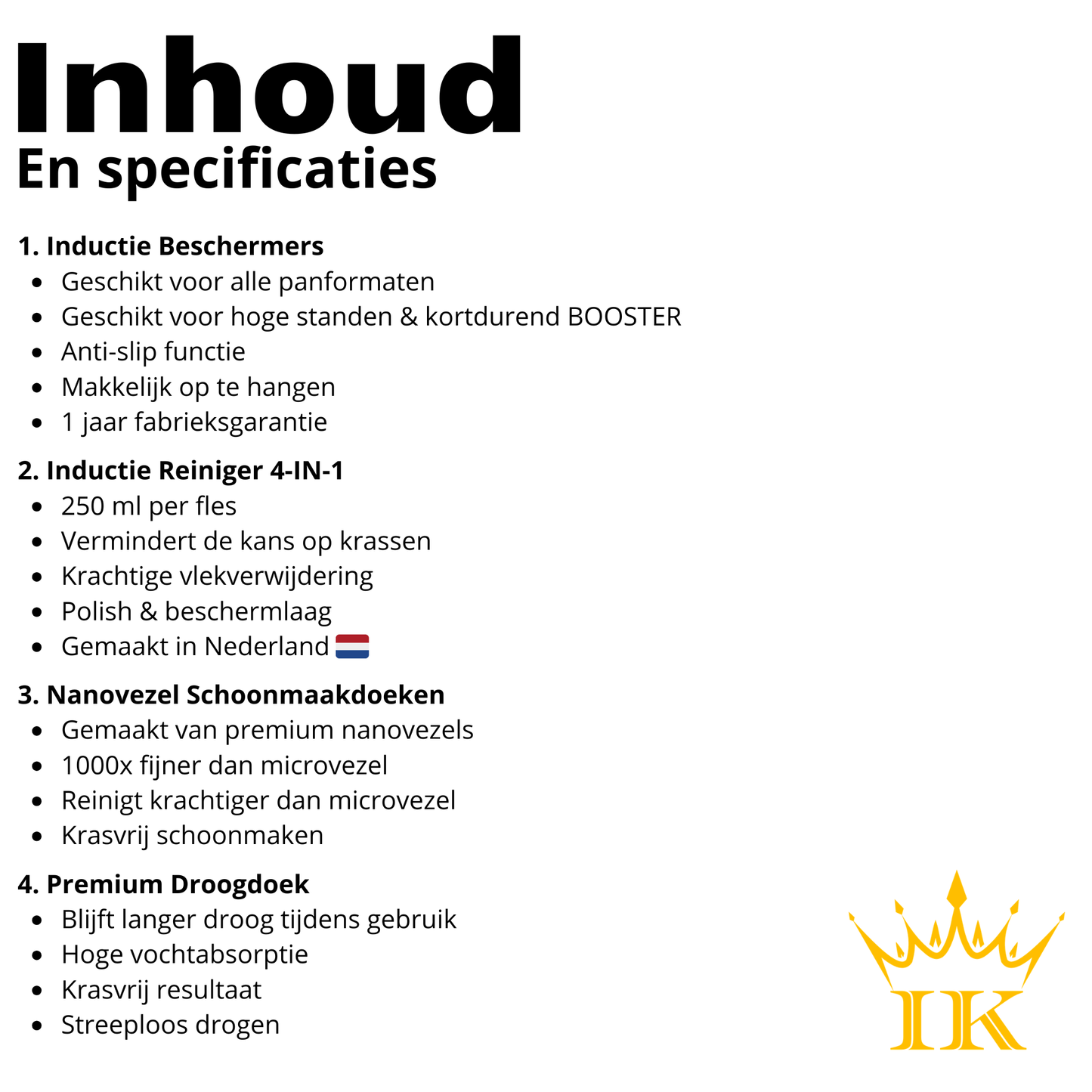 Induction Maintenance Package Protection & Cleaning