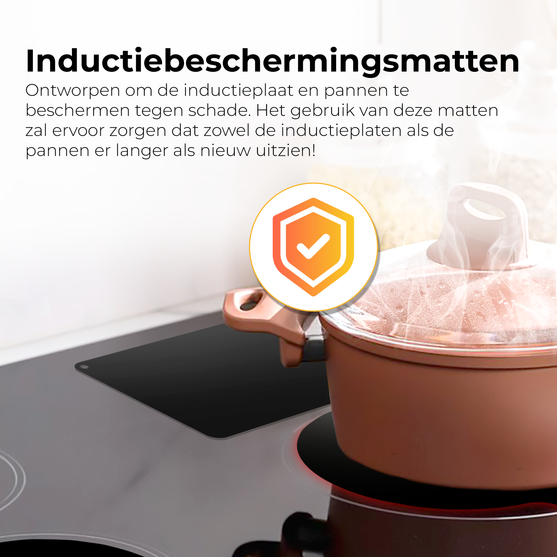 Inductie beschermers met anti-slip laag tegen krassen op inductiekookplaten