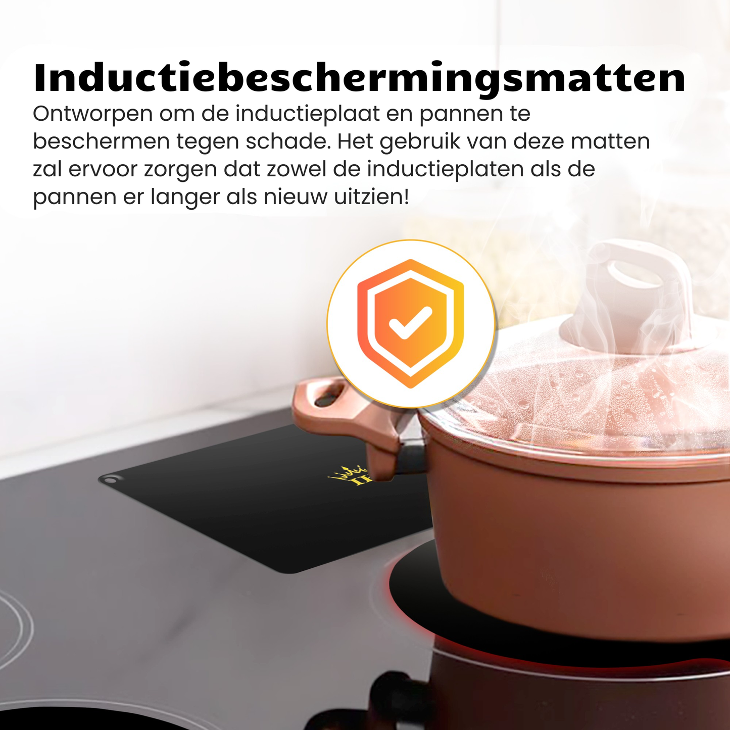 Inductie Beschermers - Zwart, Premium Kwaliteit