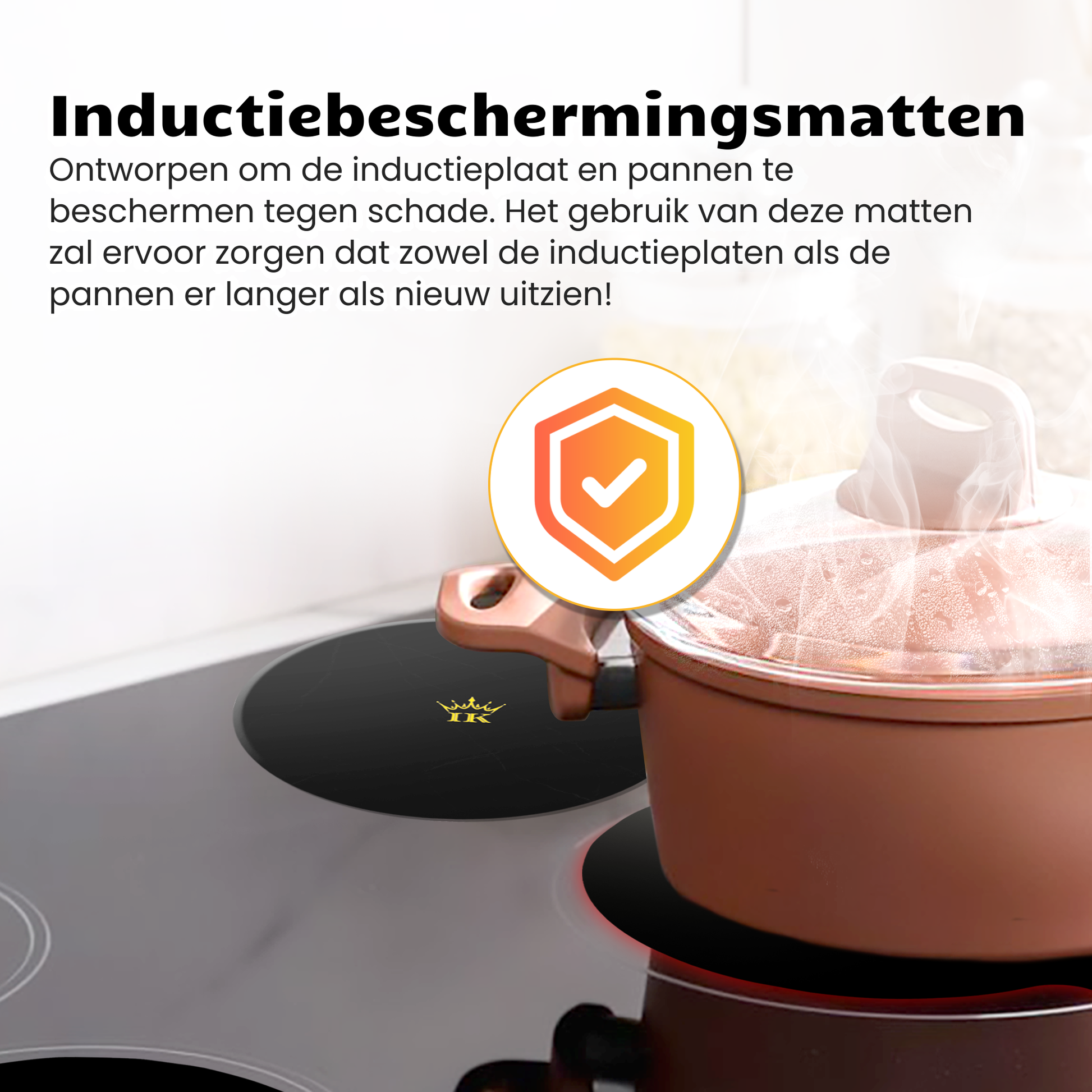Induction Kings premium inductie beschermers met anti-slip laag tegen krassen