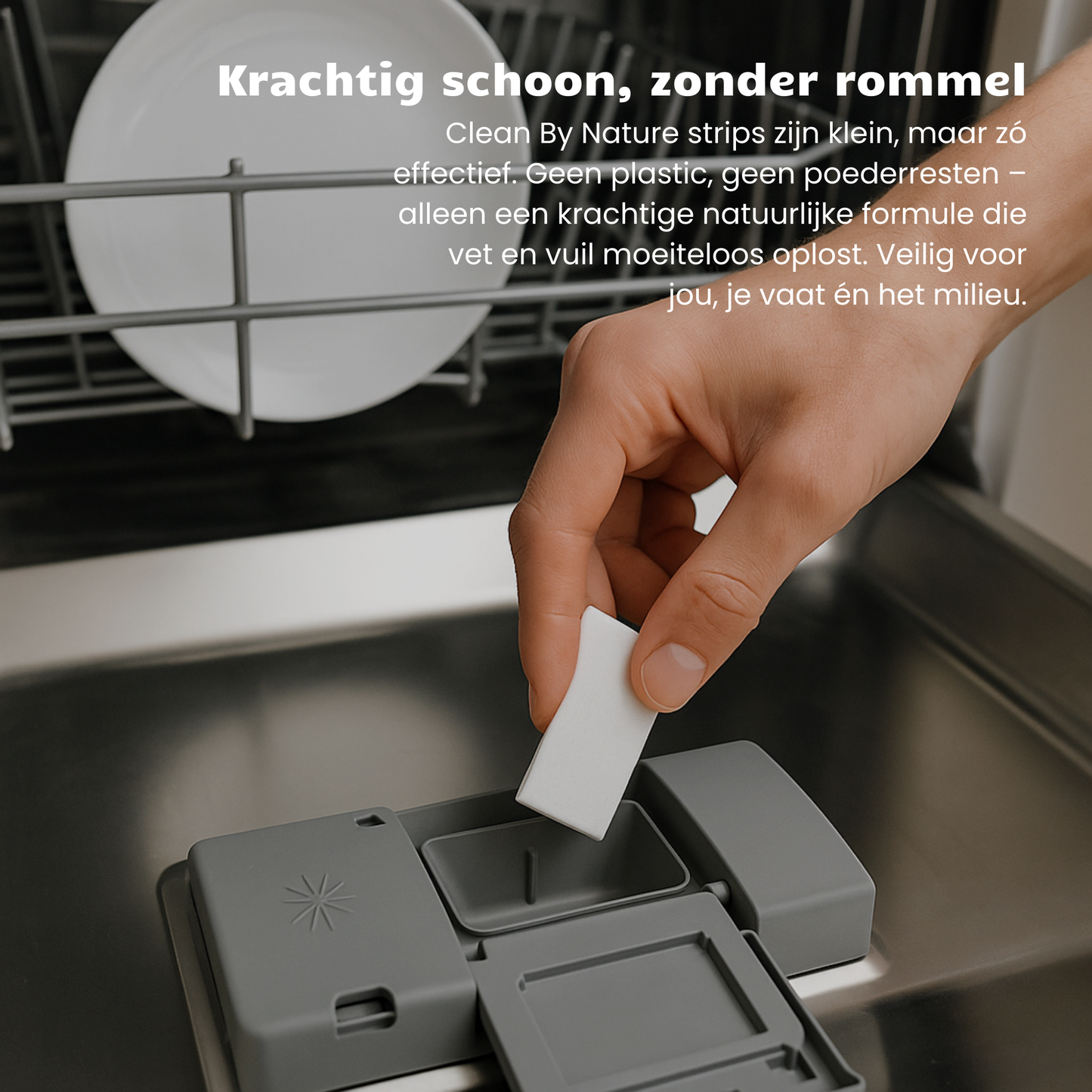 Milieuvriendelijke vaatwasstrips van Clean By Nature zonder microplastics en schadelijke stoffen