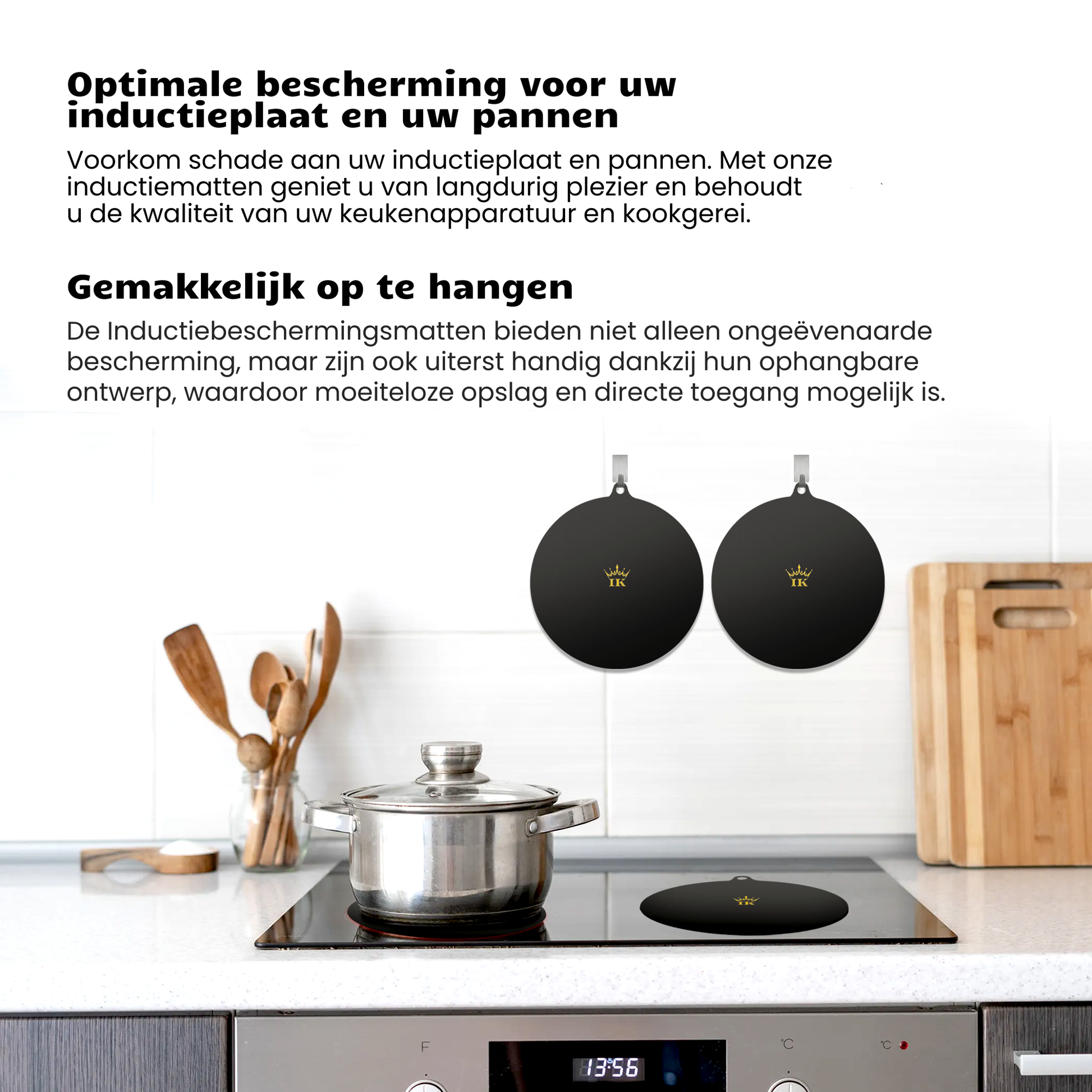 Induction Kings premium inductie beschermers met anti-slip laag tegen krassen