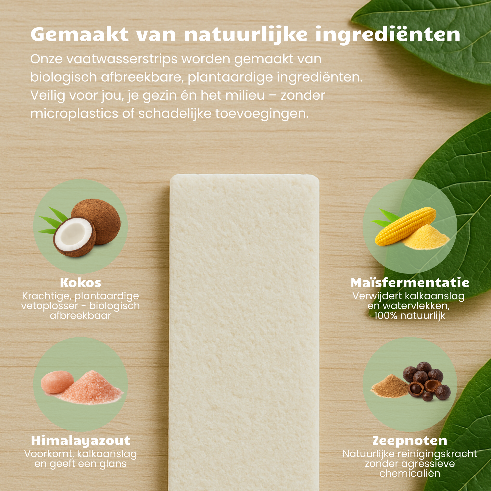 Milieuvriendelijke vaatwasstrips van Clean By Nature zonder microplastics en schadelijke stoffen