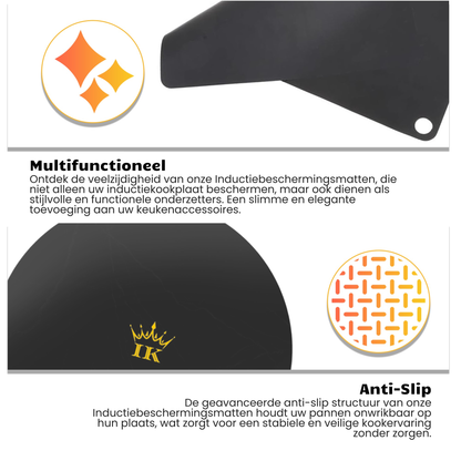 Induction Kings premium inductie beschermers met anti-slip laag tegen krassen