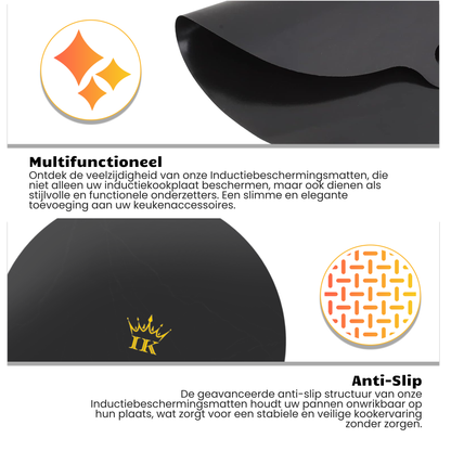 Induction Kings premium inductie beschermers met anti-slip laag tegen krassen