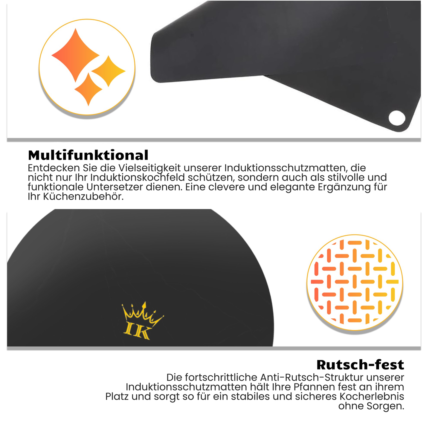 Induction Protectors - Black, Premium Quality