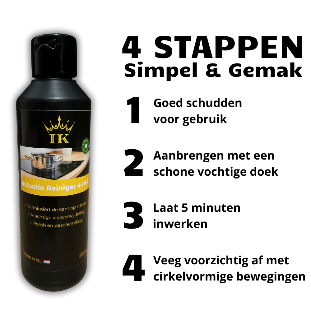 Induction Kings inductie reiniger 4-in-1 tegen krassen en vlekken met beschermlaag