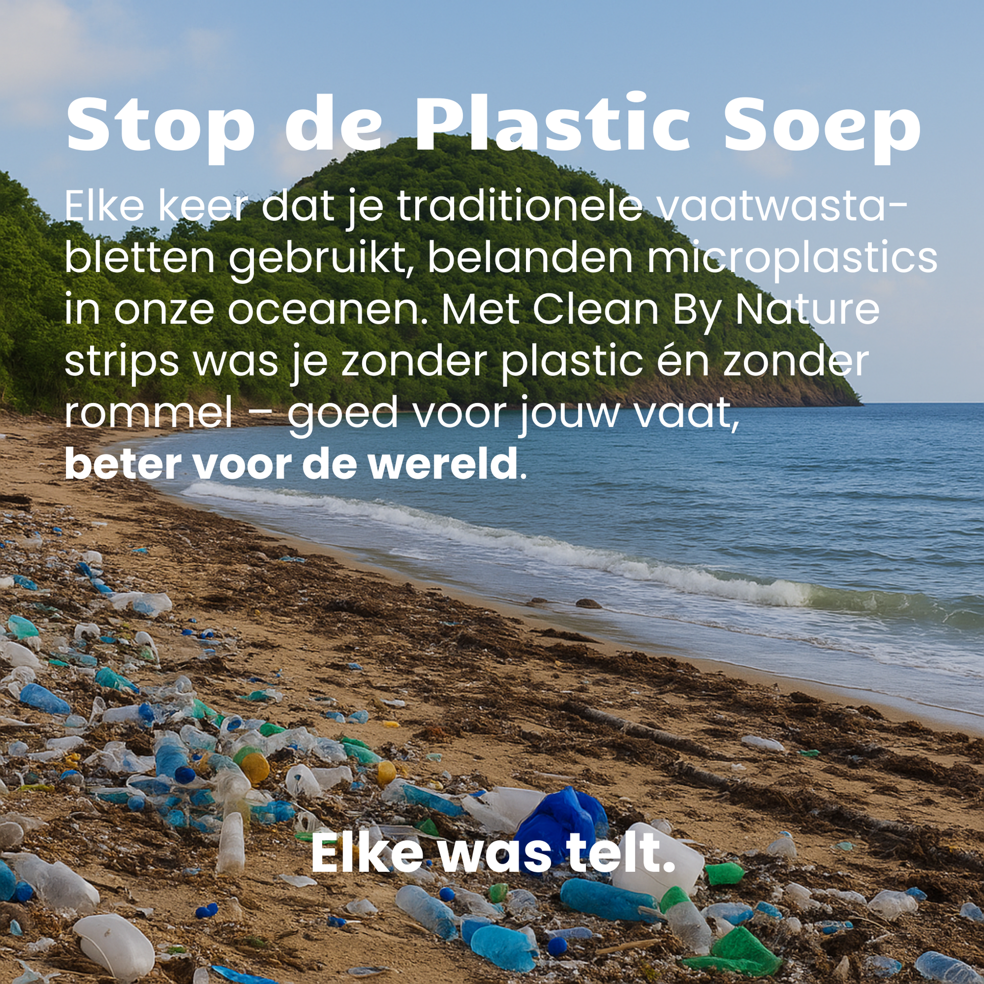 Milieuvriendelijke vaatwasstrips van Clean By Nature zonder microplastics en schadelijke stoffen