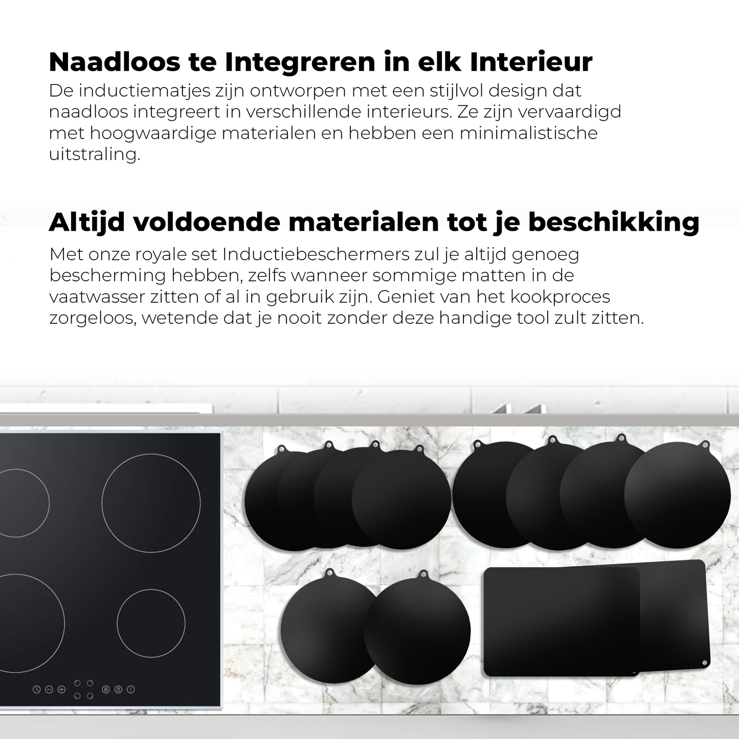 Inductie beschermers met anti-slip laag tegen krassen op inductiekookplaten
