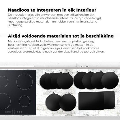Inductie beschermers met anti-slip laag tegen krassen op inductiekookplaten