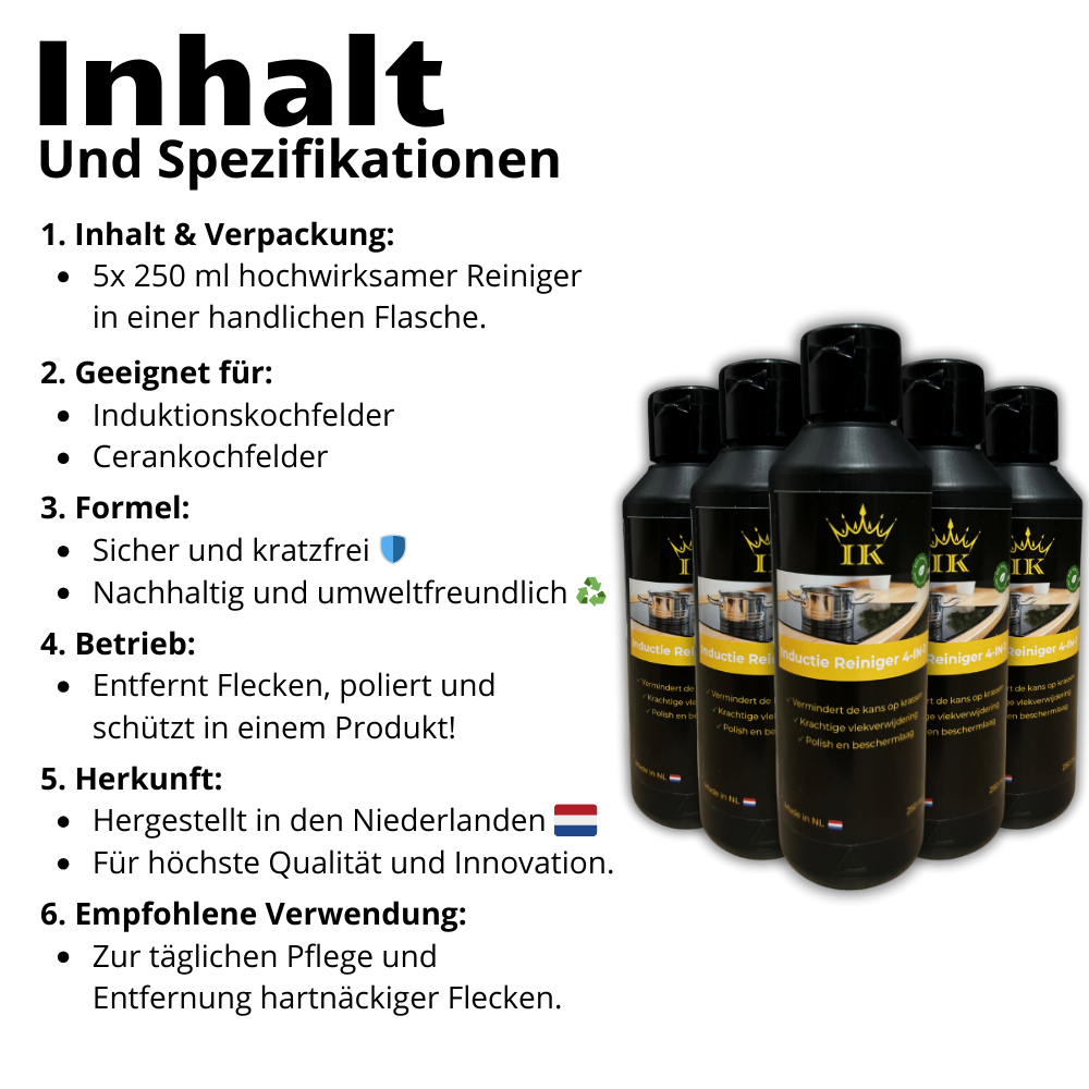 Inductie Reiniger 4-IN-1