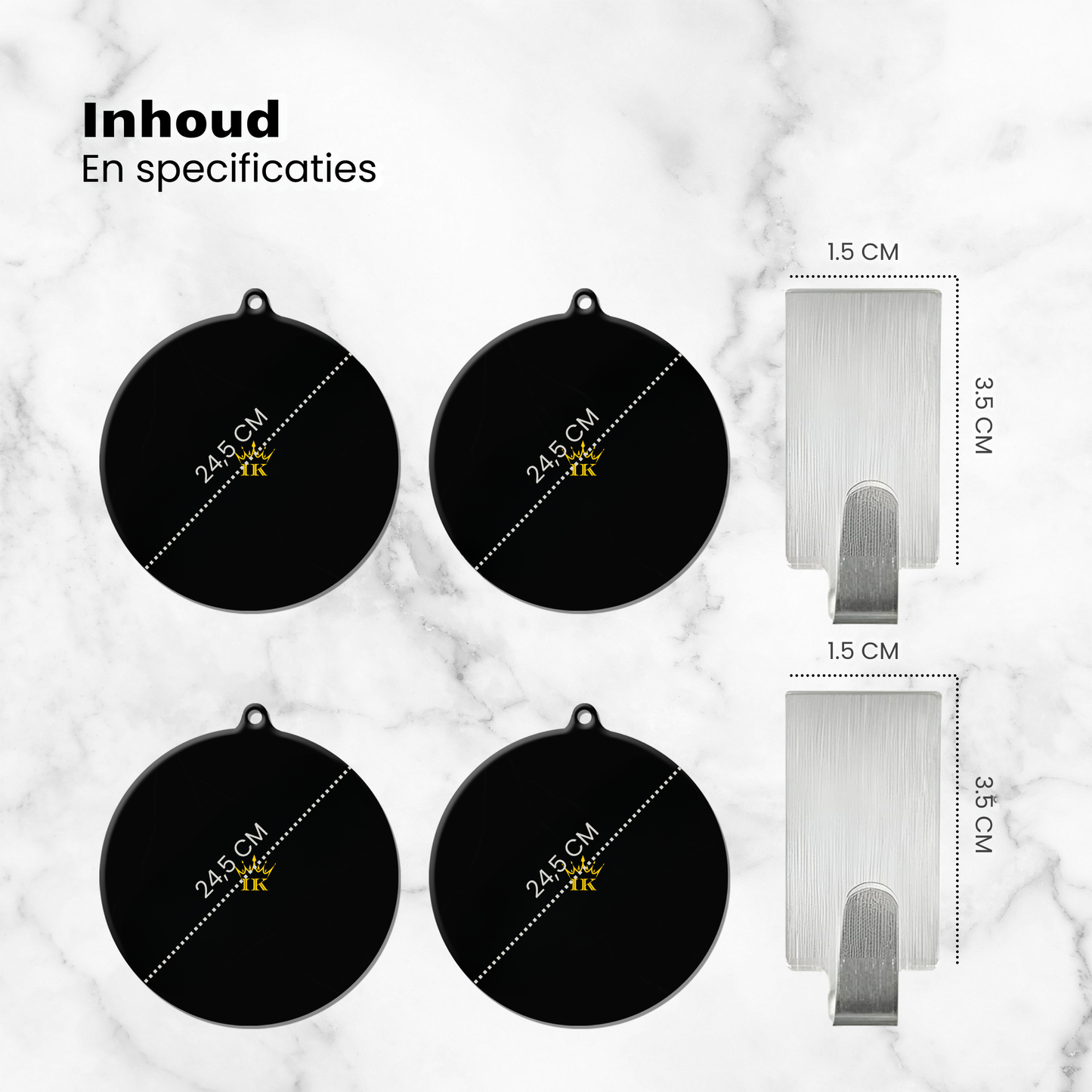 Induction Kings premium inductie beschermers met anti-slip laag tegen krassen