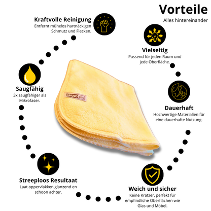 Reinigungstücher - Gelb, 3 Stück