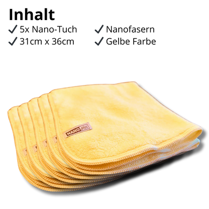 Reinigungstücher - Gelb, 5 Stück
